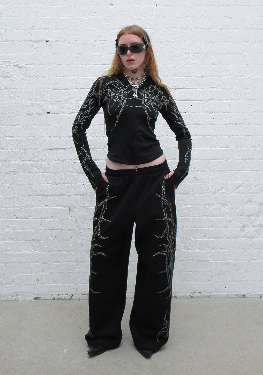 Eclipse black rhinestone sweats
