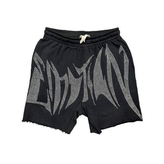 Wild Rhinestone Shorts Black