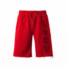 Crimson Patch Shorts Red Stones