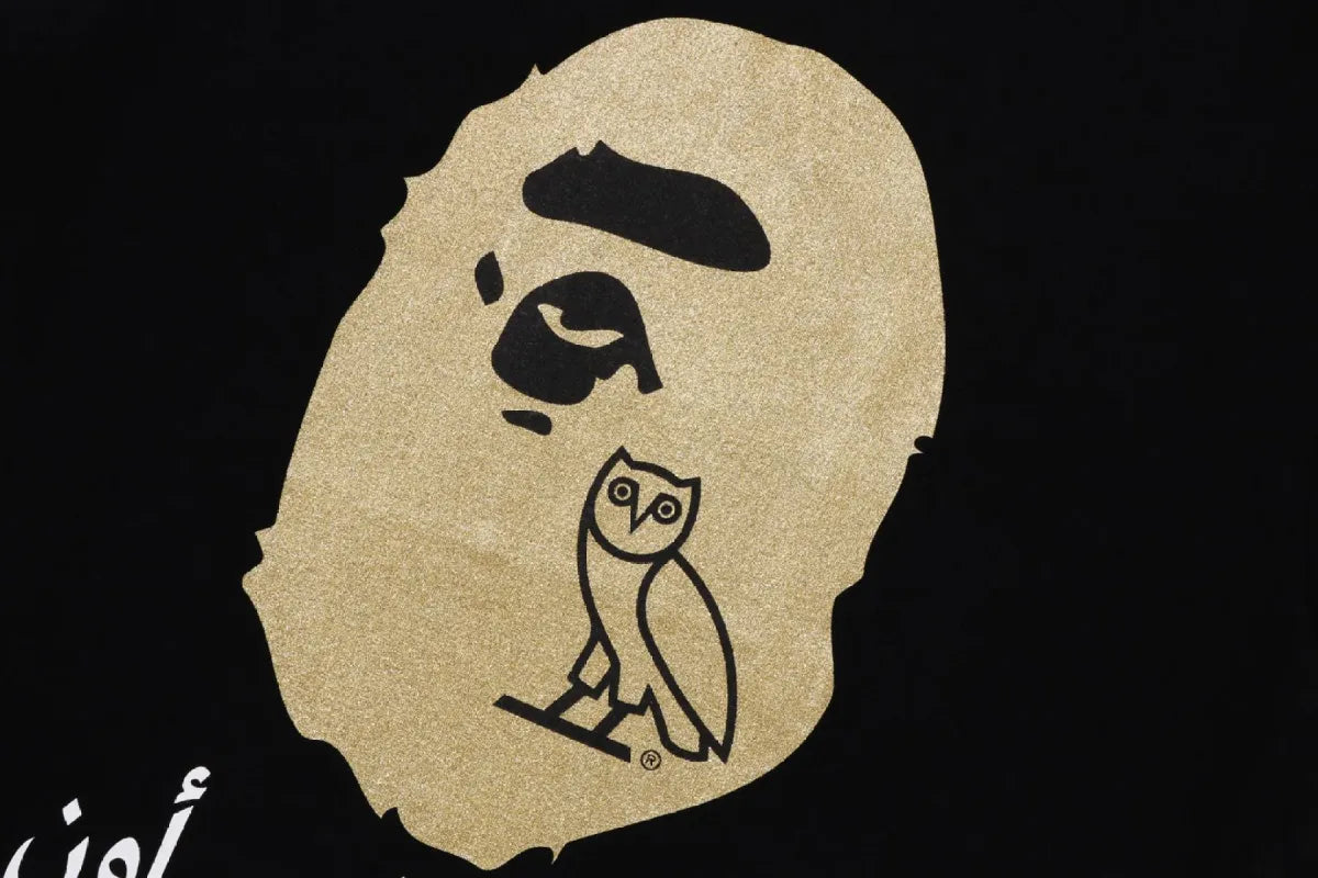 BAPE OVO Big Head Black Gold Tee