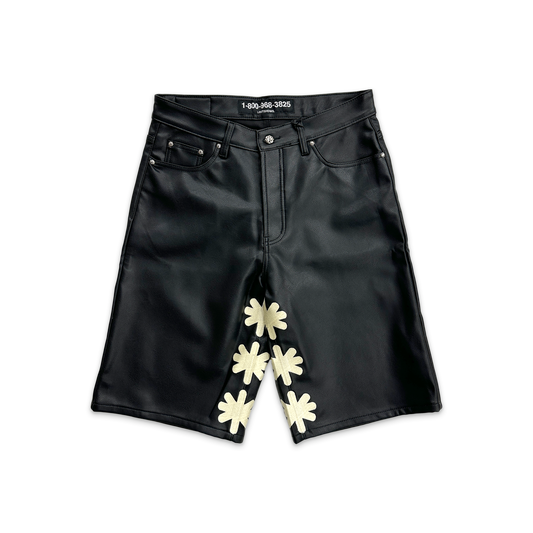 Leather Shorts black bone