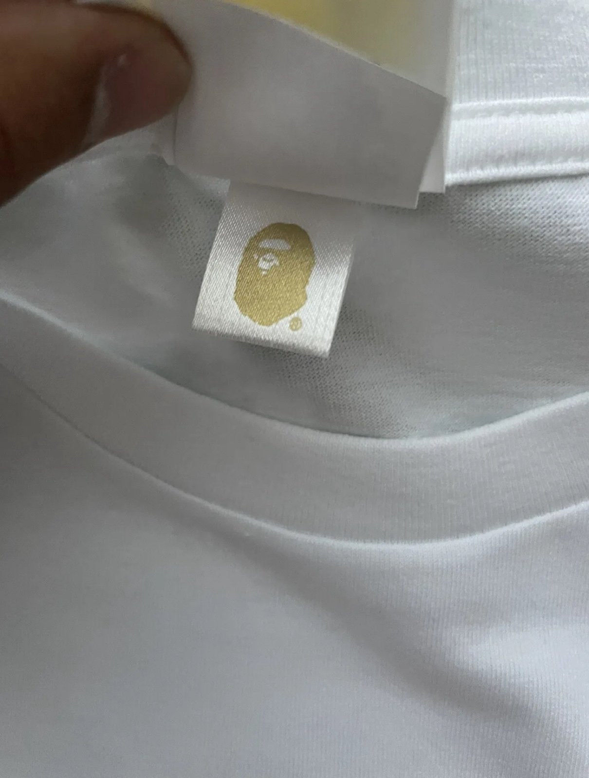 BAPE Big Head Check White Tee