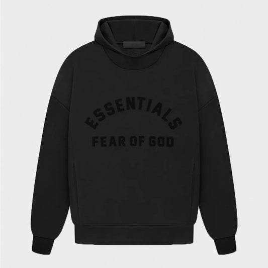 Fear of God Essentials Jet Black SS23 Hoodies