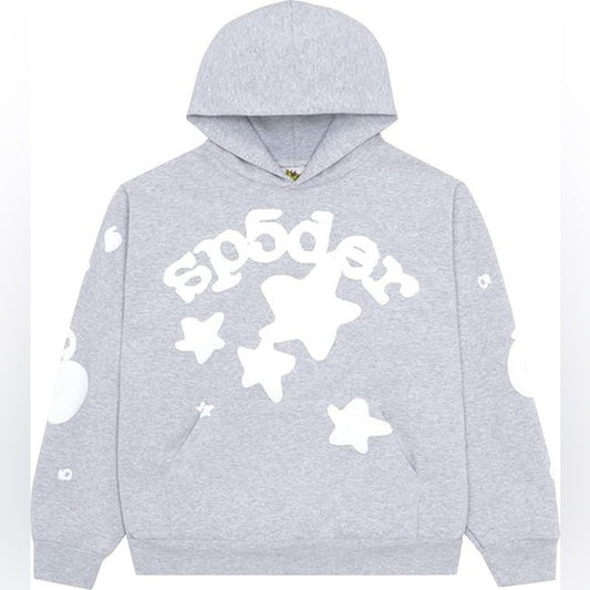 Sp5der Heather Grey Beluga Hoodie