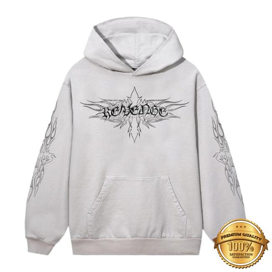 Flaming Cross Hoodie Cement