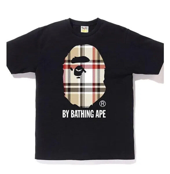 BAPE Big Head Check Black Tee
