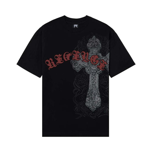Spike Cross Tee Black