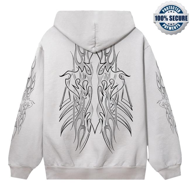 Flaming Cross Hoodie Cement